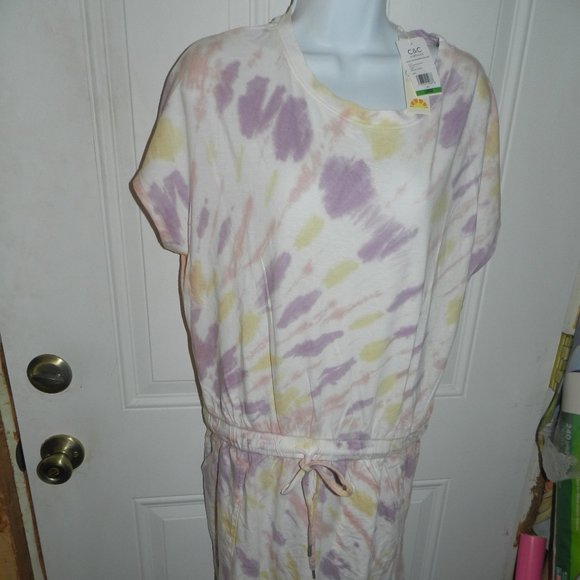 NWT C & C California Women's Short Sleeved Tie Dye T-Shirt Dress NEW - Picture 2 of 10